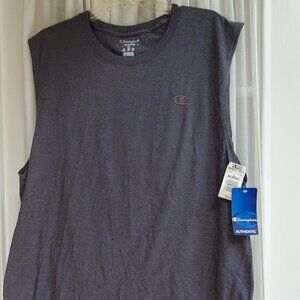 Champion XL men's jersey muscle tank, granite heat